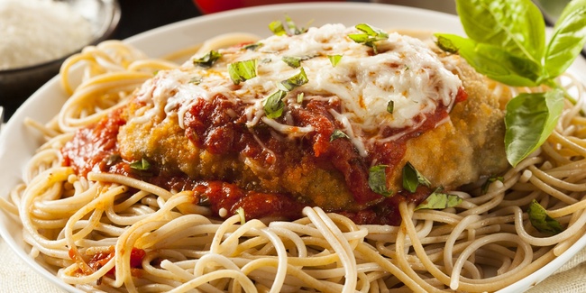 Order Chicken Parmigiana food online from Big Mike's Pizza store, Morganville on bringmethat.com
