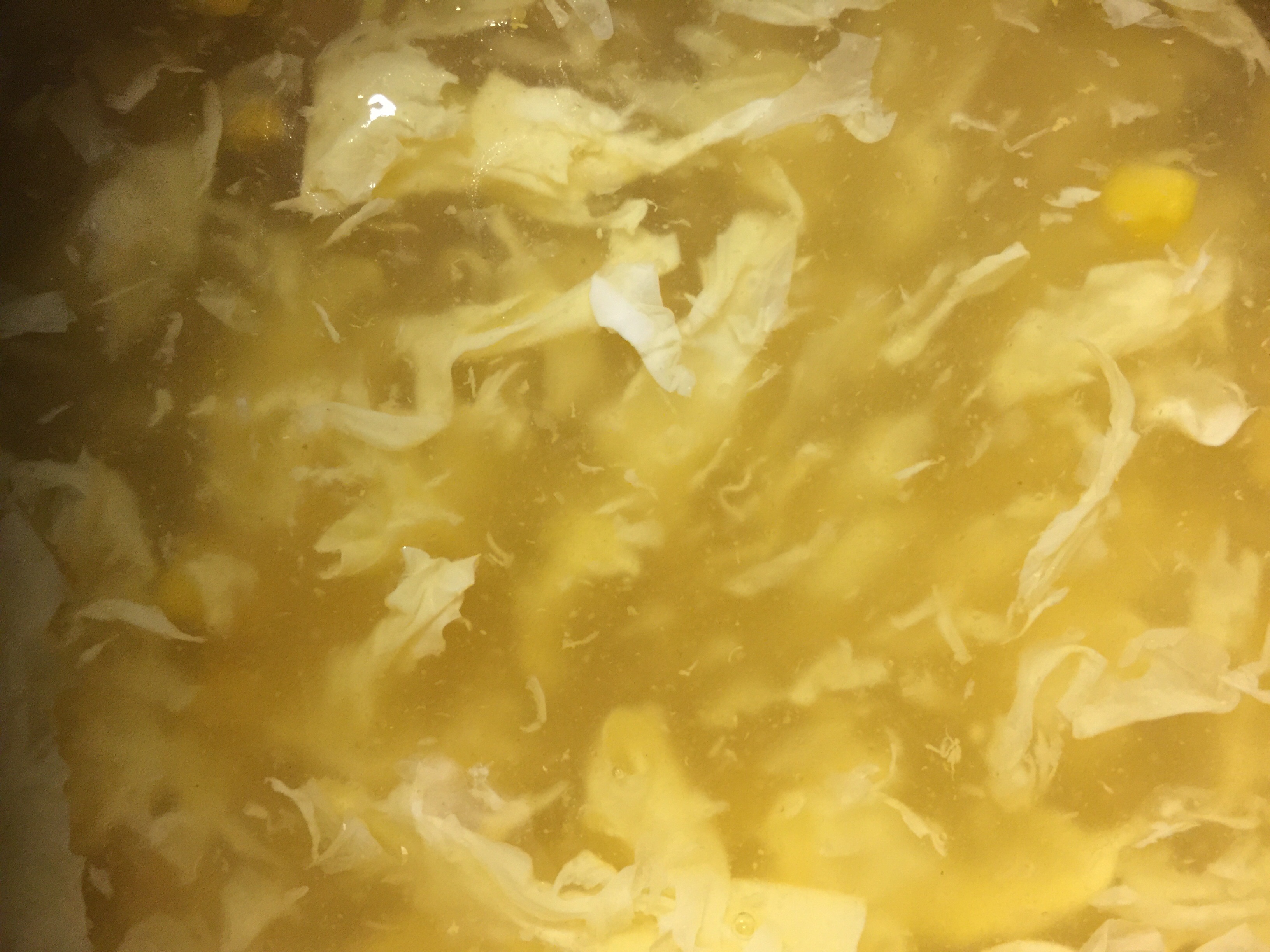 Order Egg Drop Soup food online from Wang Chinese Cuisine store, Cathedral City on bringmethat.com
