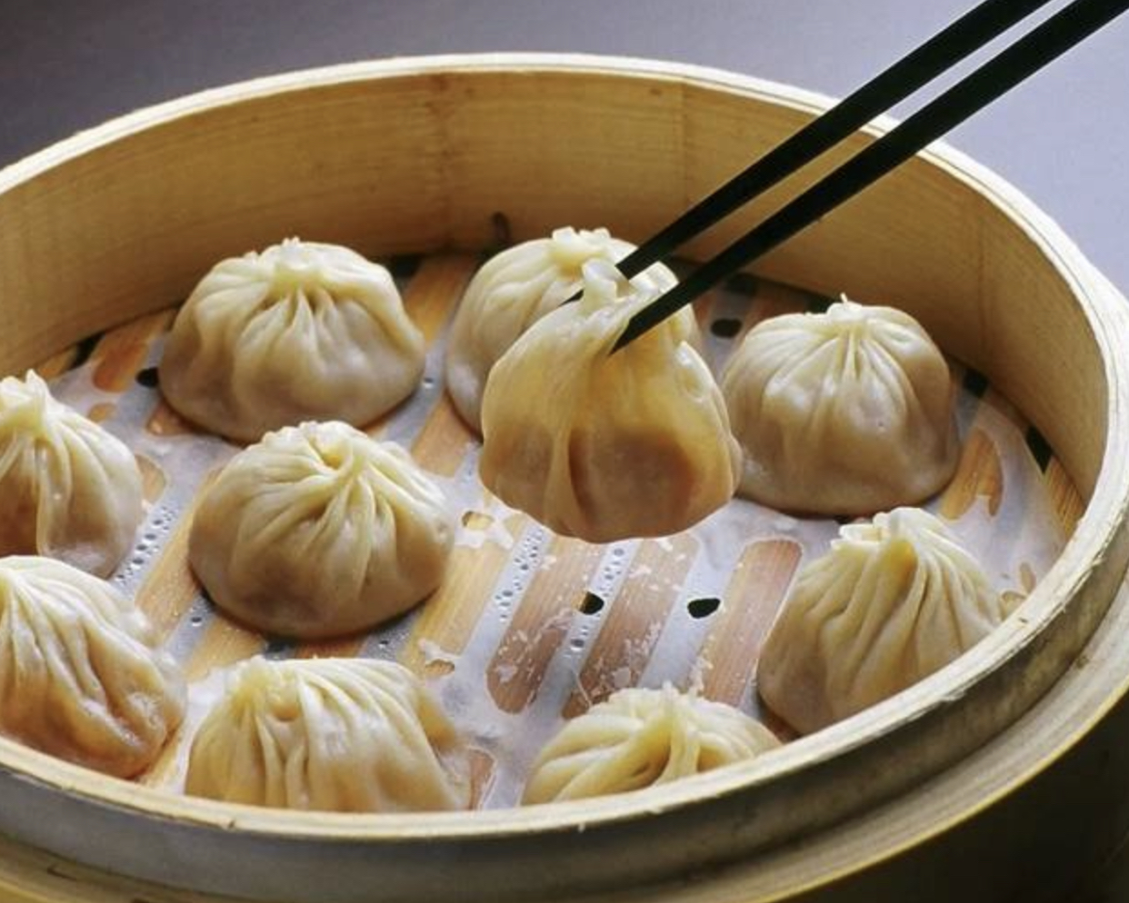 Order 6 Piece Xiao Long Bao Steamed Soup Bun food online from Chef Wu store, Roswell on bringmethat.com
