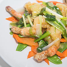 Order Prawn with Ginger and Scallions 姜葱虾   K food online from Jin's Fine Asian Cuisine store, Brookline on bringmethat.com