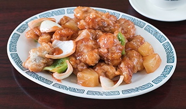Order H1. Sweet and Sour Pork food online from Wok Shop Cafe store, San Francisco on bringmethat.com