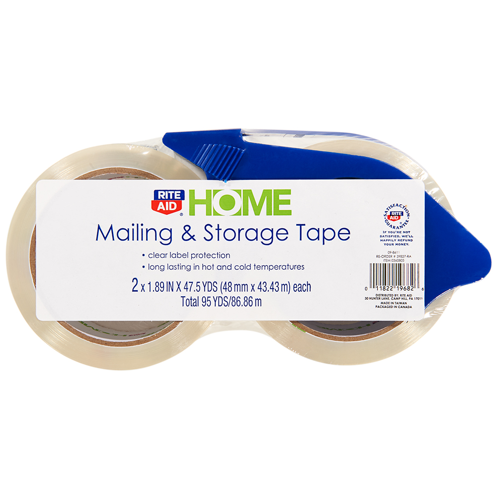 Order Rite Aid Home Mailing & Storage Tape,  1.89 in x 47.5 yds - 2 Pk food online from Rite Aid store, READING on bringmethat.com