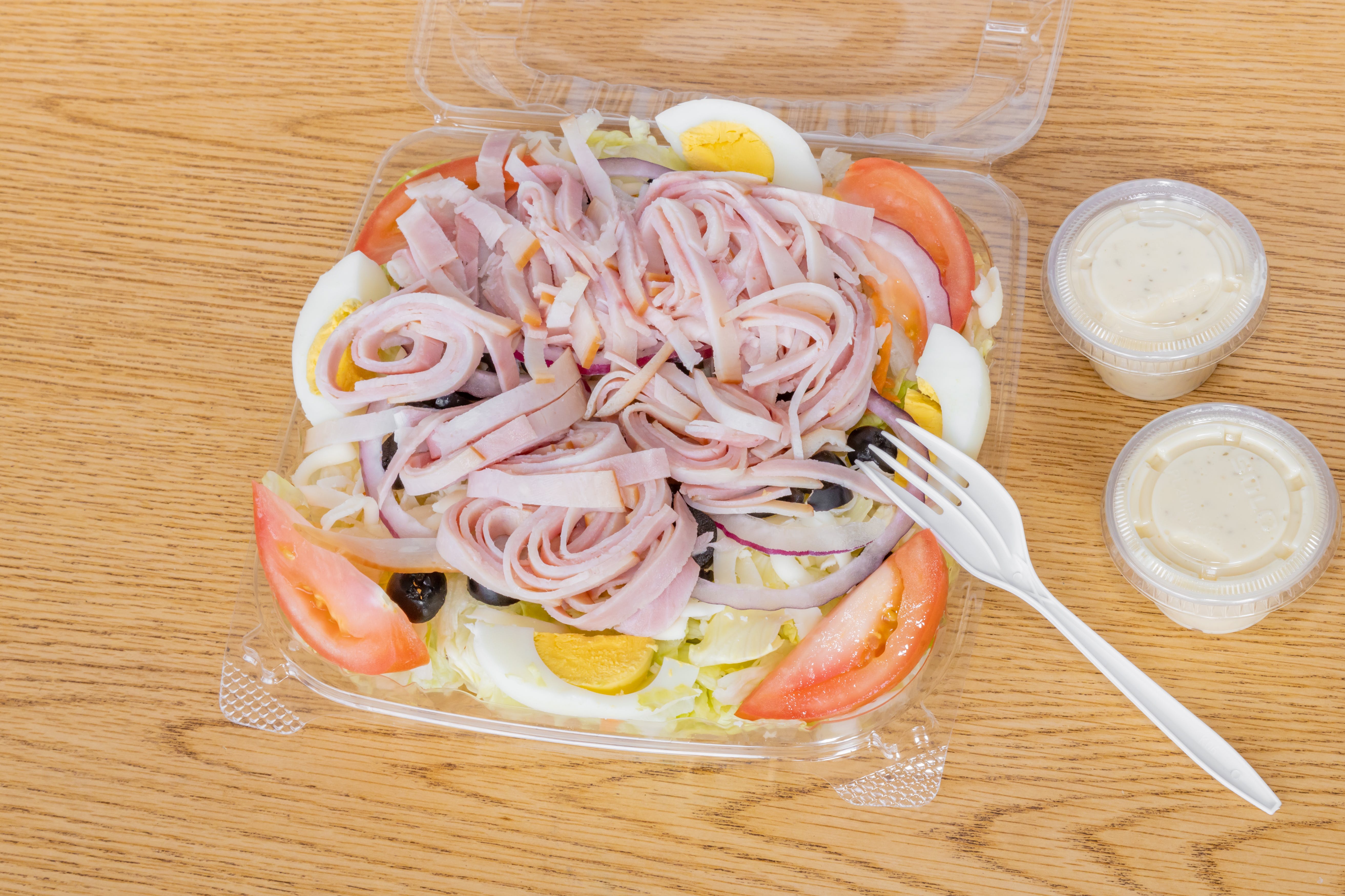 Order Chef Salad - Small food online from Emilio's Pizza store, Burbank on bringmethat.com