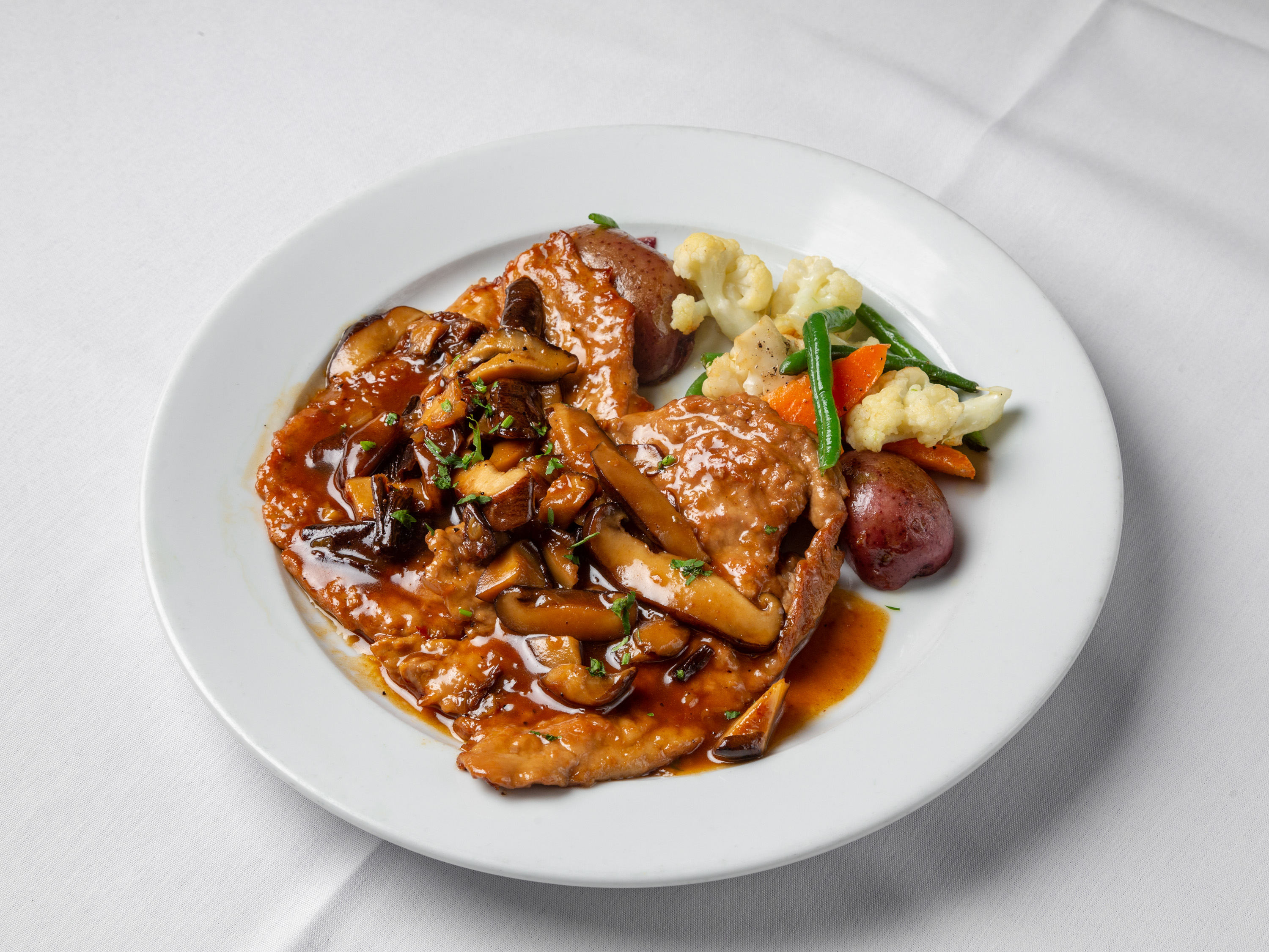 Order Veal Marsala food online from Louie's Italian Restaurant and Bar store, Greenwich on bringmethat.com