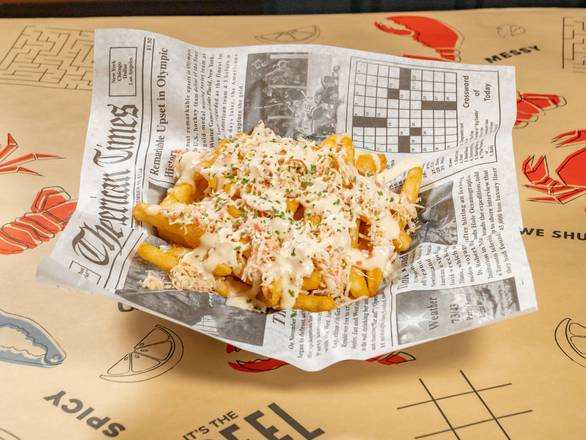 Order Crabmeat Fries food online from Hook And Reel Cajun Seafood store, Bailey's Crossroads on bringmethat.com