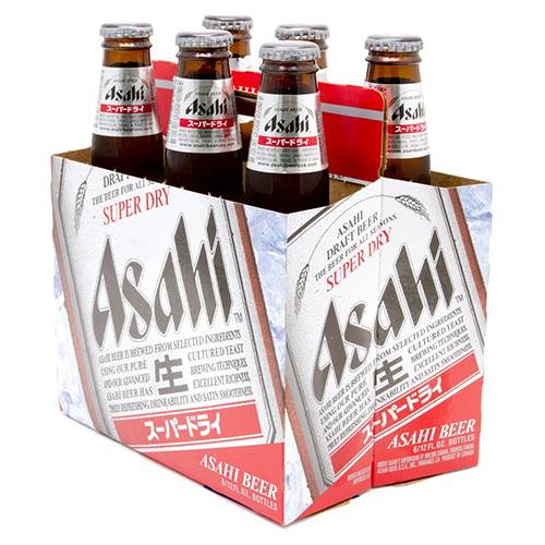 Order Asahi Super Dry - 12 oz Bottles/6 Pack food online from Bottle Shop & Spirits store, Los Alamitos on bringmethat.com