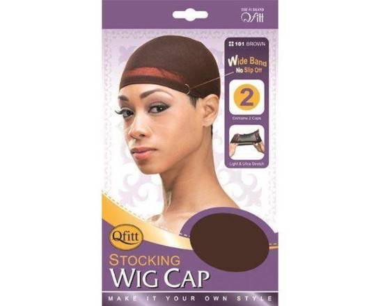 Order QFITT Stocking Wig Cap ( Brown) 2 pcs food online from iDa Beauty Supply Store store, Middletown on bringmethat.com
