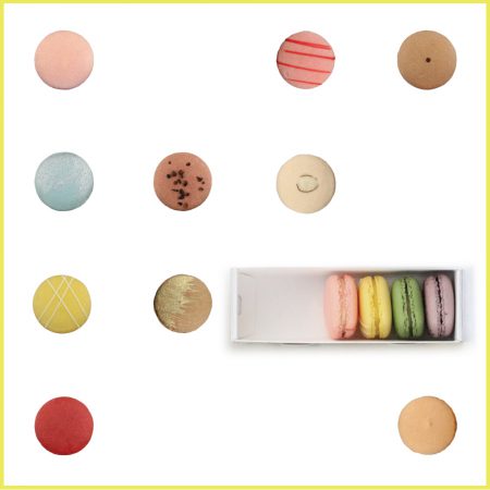 Order Create Your Own Assortment – 6 Macarons food online from Chantal Guillon store, Palo Alto on bringmethat.com