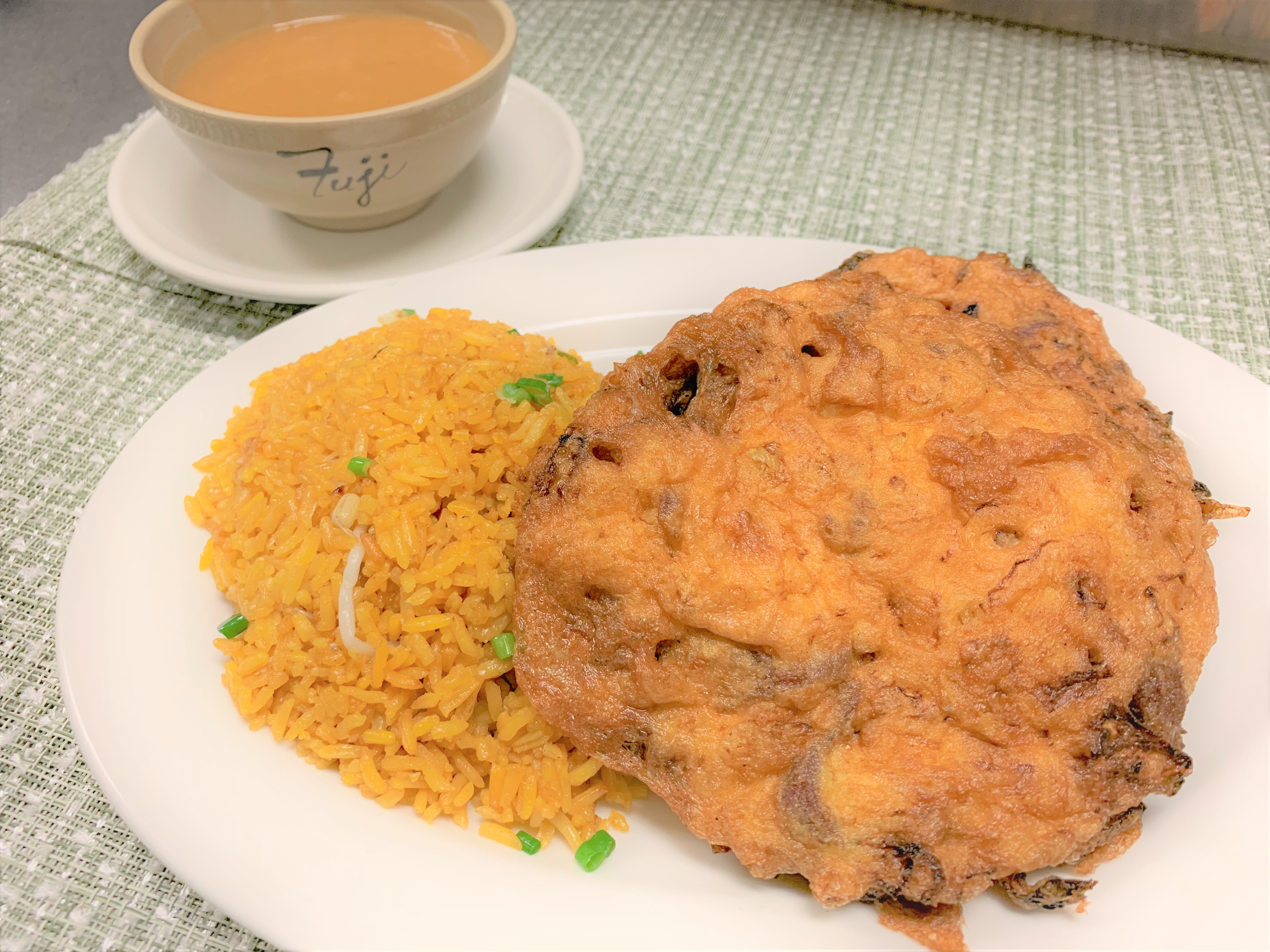 Order 41. Roast Pork Egg Foo Young叉烧元旦 food online from Fuji China store, Knightdale on bringmethat.com