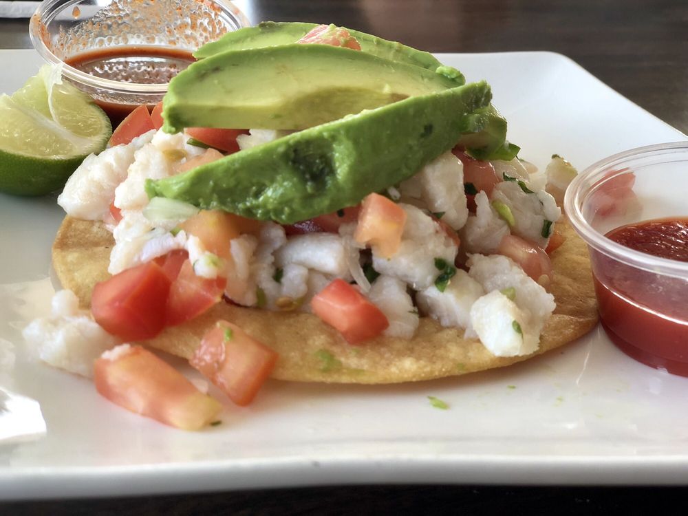 Order Two Ceviche Tostadas food online from Tlahualil store, Merced on bringmethat.com