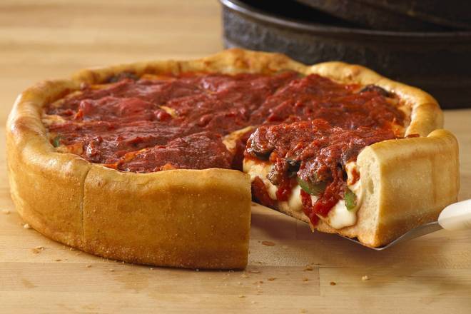 Order Medium 10-in Deep Dish food online from Green Mill store, PLYMOUTH on bringmethat.com