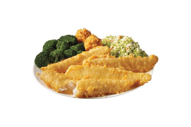 Order 4 Piece Batter Dipped Fish Meal food online from Captain Ds Seafood Restaurants store, Birmingham on bringmethat.com