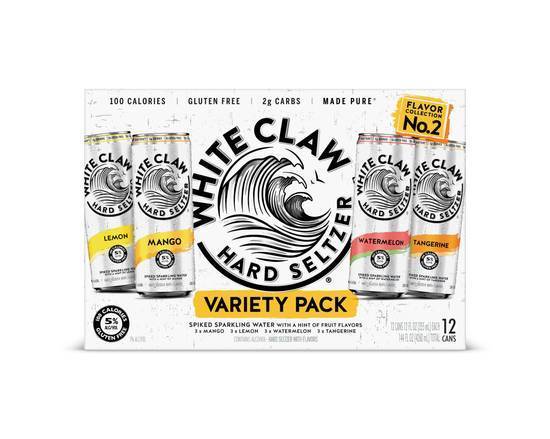 Order White Claw Hrd Sltzr Assrtd #1 Can Al Slim 12Pk (5.0% ABV) food online from ampm store, Carmichael on bringmethat.com