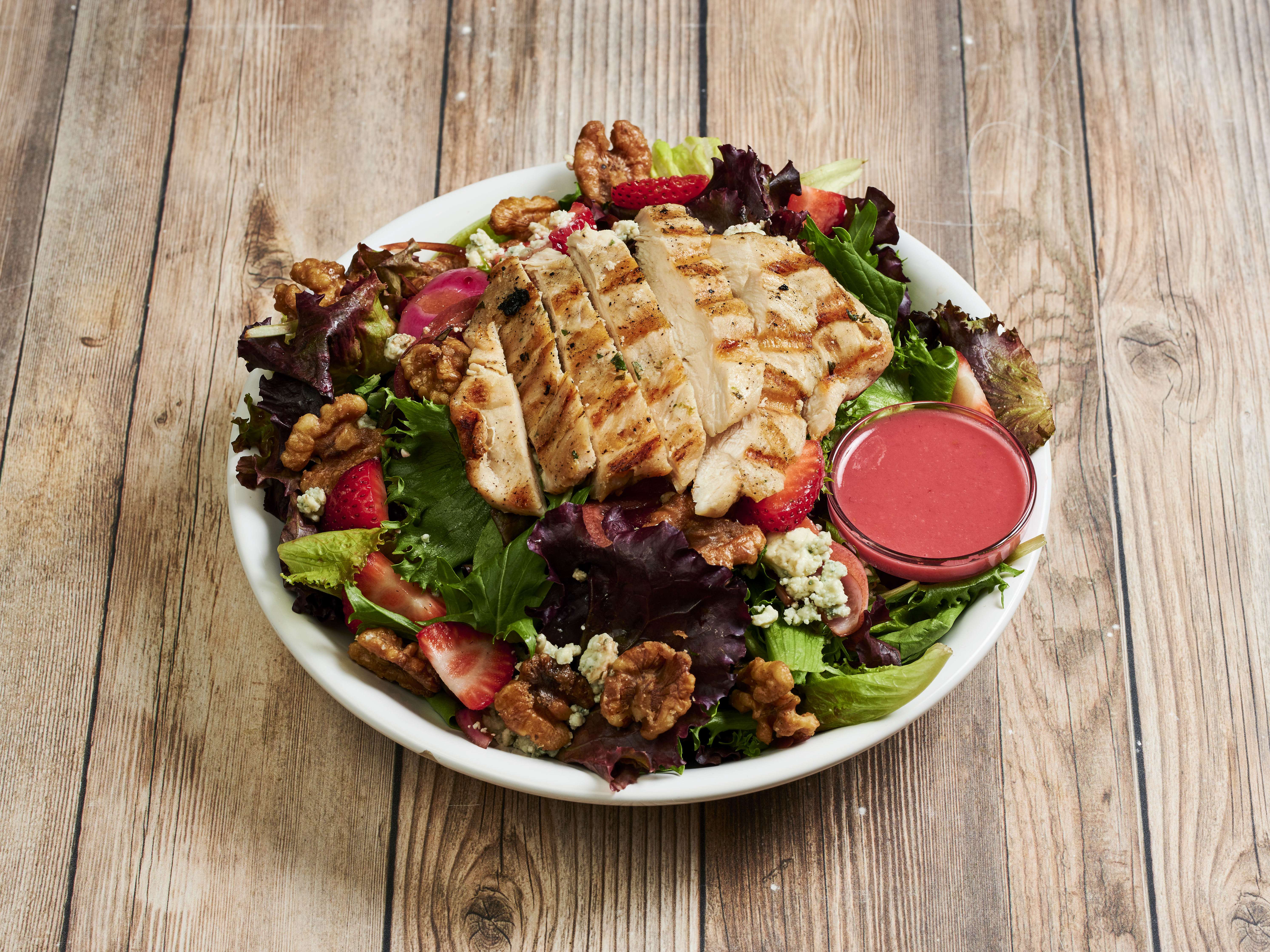 Order Grilled Chicken and Fresh Strawberry Salad food online from Clubhouse 66 store, Glendora on bringmethat.com