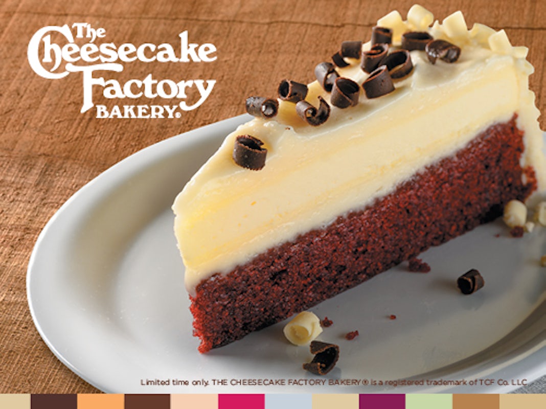 Order The Cheesecake Factory Red Velvet Cheesecake food online from Fazoli's store, Battle Creek on bringmethat.com