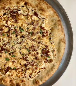 Order Bacon Blanc Pizza food online from Apogee Coffee And Draft store, Olathe on bringmethat.com