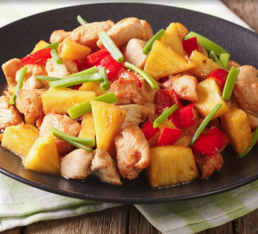 Order S6. Pineapple Chicken food online from First Wok Chinese store, Keyport on bringmethat.com