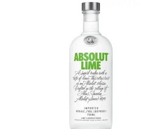 Order Absolut Lime, 750mL vodka (40.0% ABV) food online from Cold Spring Liquor store, Liberty Hill on bringmethat.com