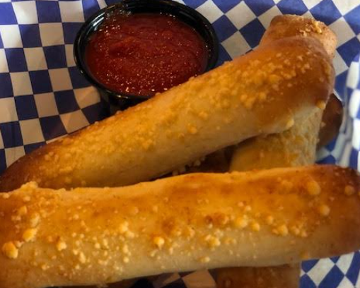 Order Cheese Stuffed Breadsticks with Marinara Sauce food online from TnT Wings store, Omaha on bringmethat.com