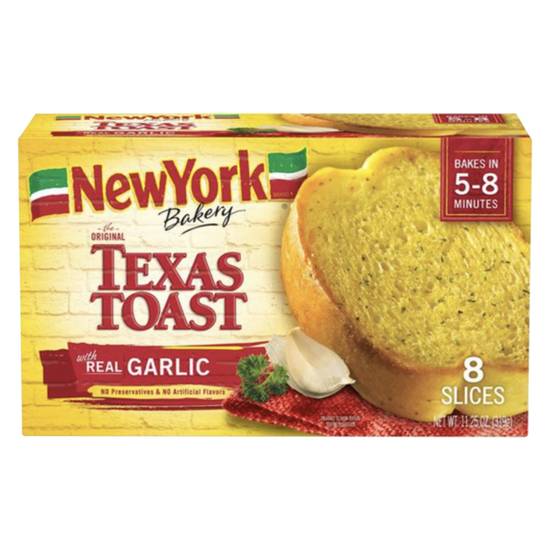 Order New York Bakery Frozen Garlic Texas Toast 11.25oz food online from Everyday Needs by Gopuff store, Omaha on bringmethat.com