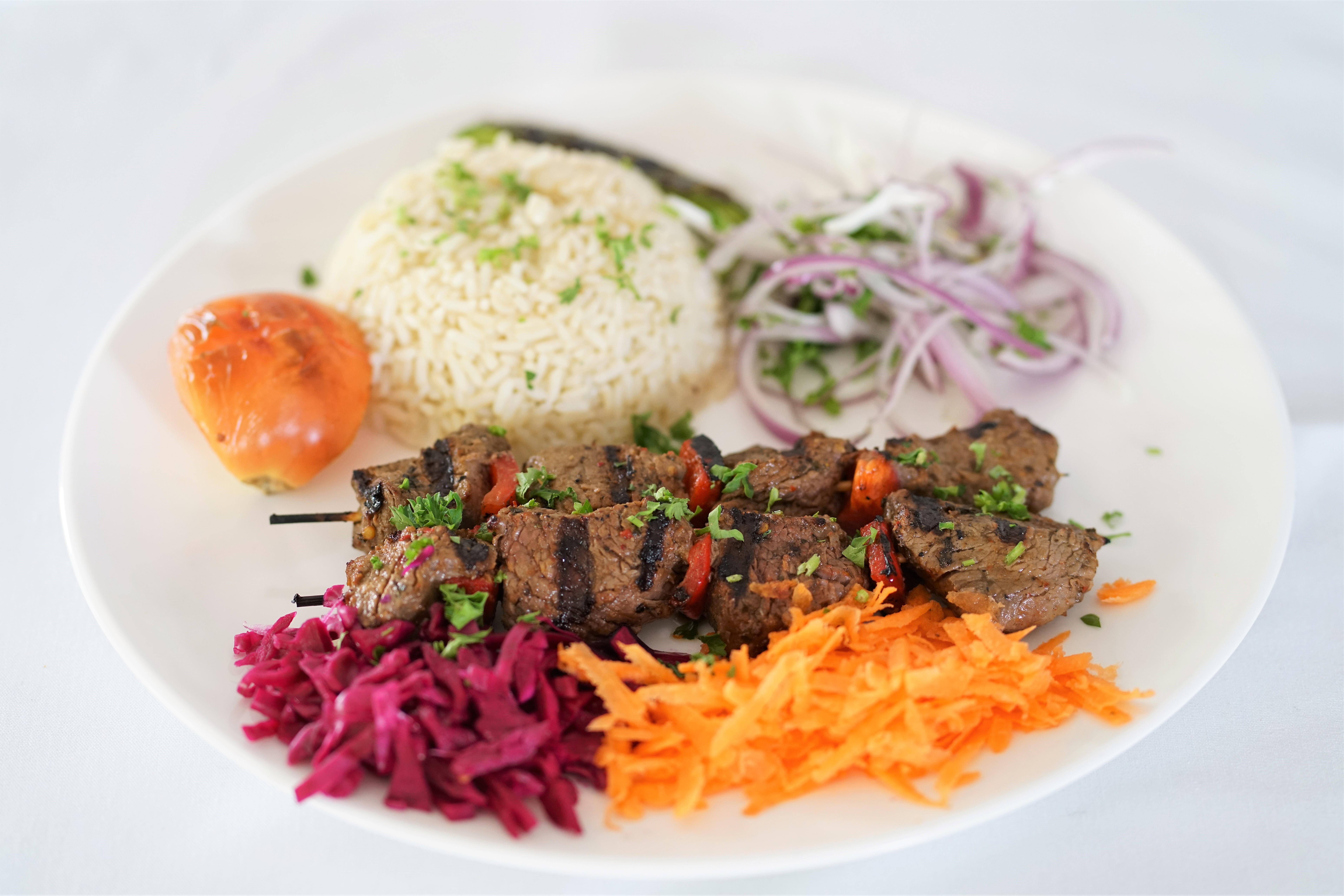 Order Beef Shish food online from Lezzet Restaurant store, Centreville on bringmethat.com