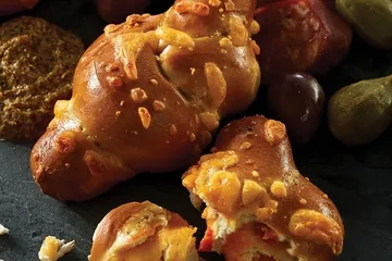 Order Pimento Cheese Stuffed Pretzels food online from The Yeti Pub & Kaffeehaus store, Overland Park on bringmethat.com