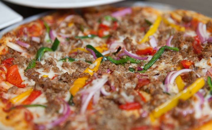 Order Sausage & Peppers Pizza food online from Hasta La Pasta store, Katy on bringmethat.com