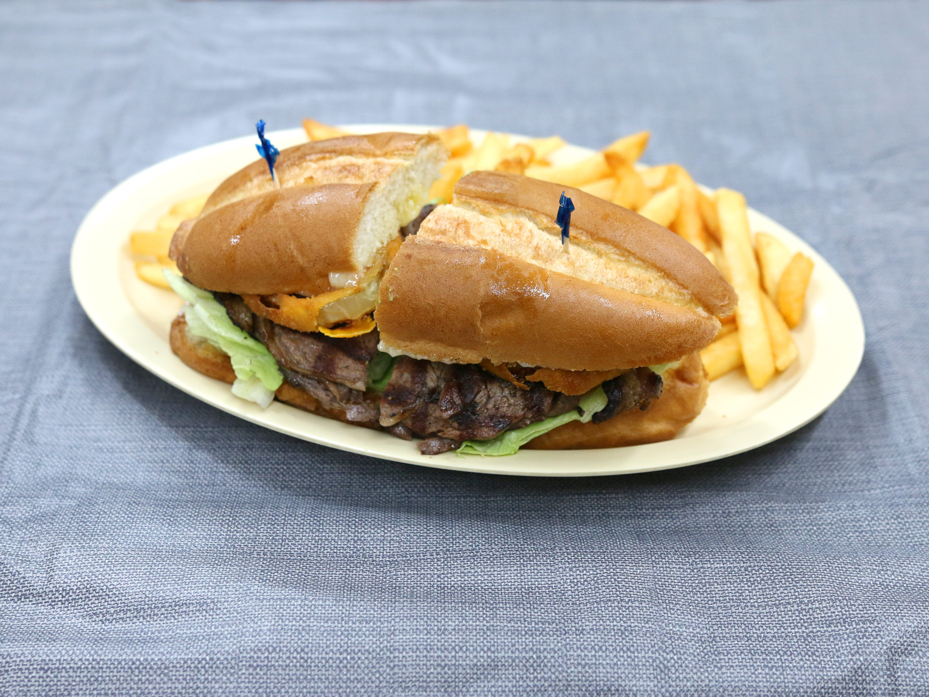 Order Steak Sandwich Combo food online from Burger Depot store, La Puente on bringmethat.com