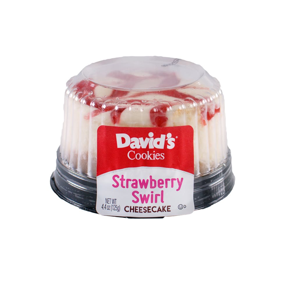 Order Strawberry Swirl Cheesecake - 4.4 Ounce food online from Fox's Pizza Den store, Parkhill on bringmethat.com