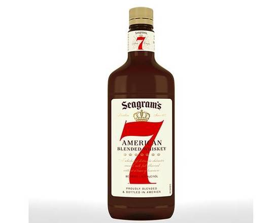 Order Seagram's 7 American Blended, 750mL whiskey (40.0% ABV) food online from Pit Stop Liquor Mart store, El Monte on bringmethat.com