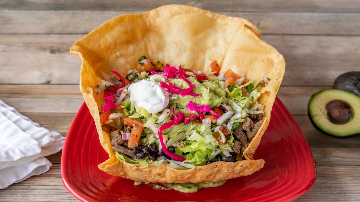 Order Super Taco Salad food online from Xalos Burrito Express store, Anchorage on bringmethat.com