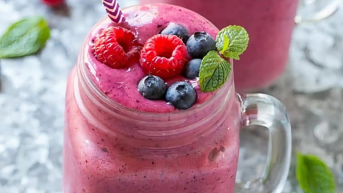 Order Happy Berry Smoothie food online from Village Hummus store, San Mateo on bringmethat.com