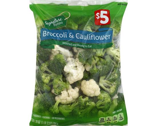 Order Signature Farms · Broccoli & Cauliflower (28 oz) food online from ACME Markets store, Thornwood on bringmethat.com