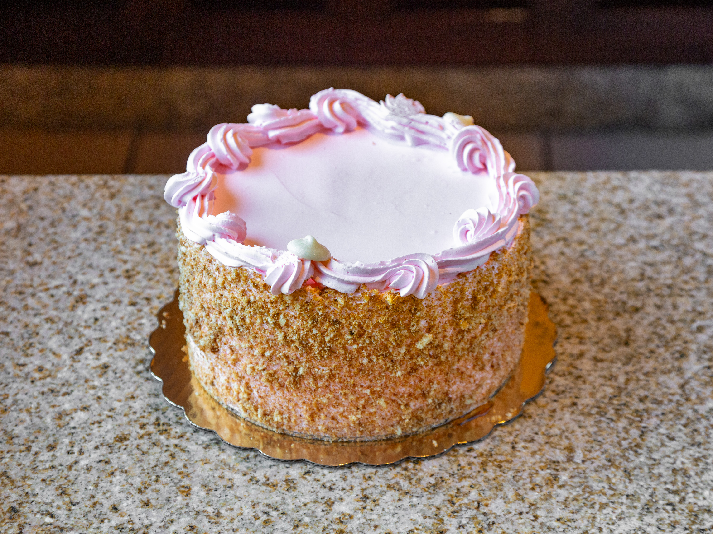 Order Strawberry Champagne Cake food online from Cerrato Pastry Shop store, West Springfield on bringmethat.com