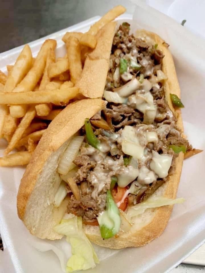 Order Cheesesteak - The Works Sub - 8" food online from Italiano Of Kingsport store, Kingsport on bringmethat.com