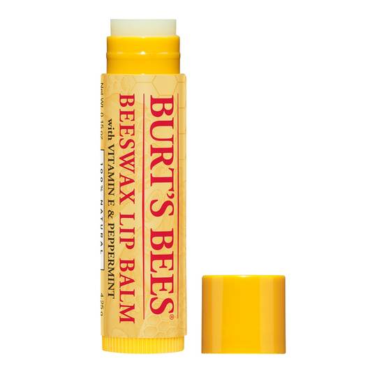 Order Burt's Bees 100% Natural Moisturizing Lip Balm, Original Beeswax with Vitamin E & Peppermint Oil food online from CVS store, SPRING VALLEY on bringmethat.com