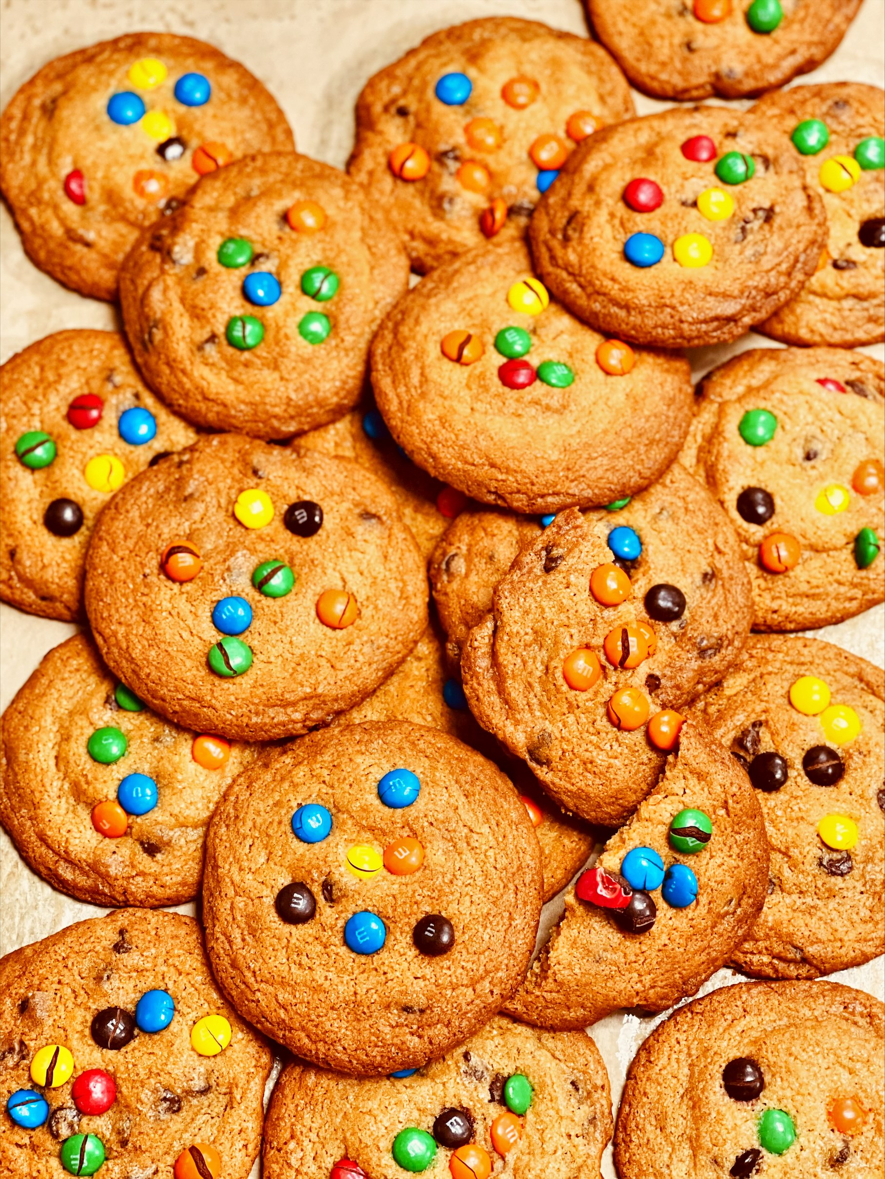 Order m&m chocolate chip Cookie food online from Klein's Bakery And Cafe store, Chicago on bringmethat.com