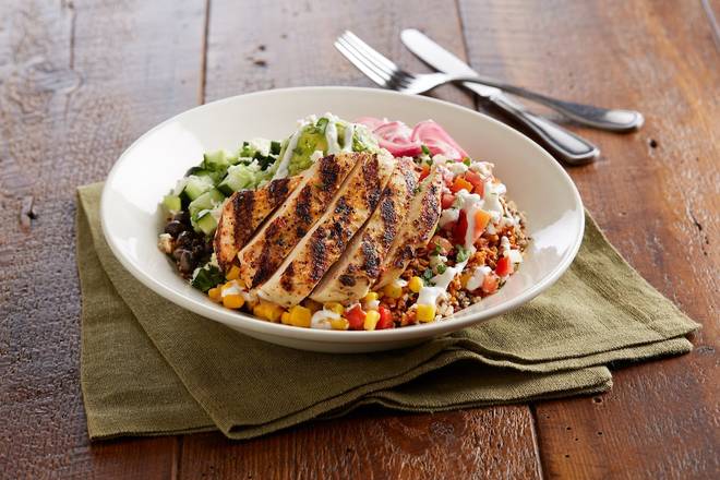 Order Cauliflower & Quinoa Power Bowl With Chicken food online from Bj Restaurant & Brewhouse store, Glendale on bringmethat.com