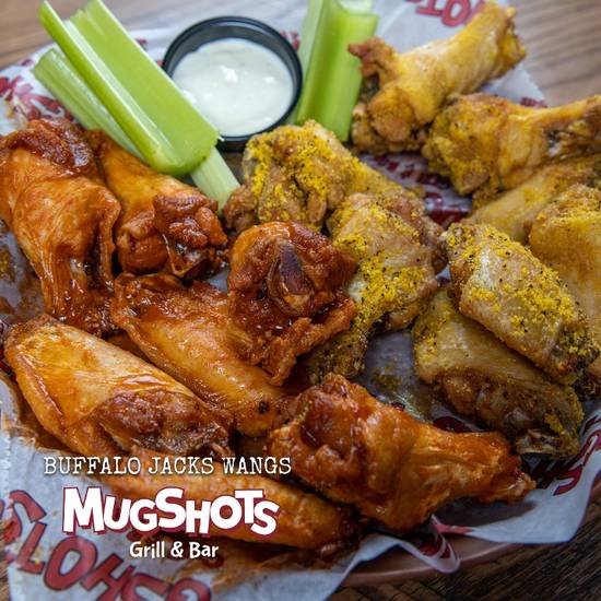 Order WANGS - 10 food online from Mugshots Grill & Bar store, Starkville on bringmethat.com