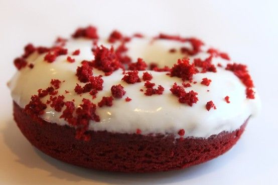 Order Red Velvet Cake Donut  food online from Earl Donut store, Los Angeles on bringmethat.com