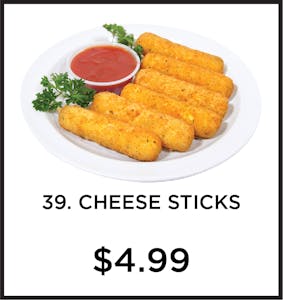 Order 39. Cheese Sticks food online from Mystic Grill store, La Mesa on bringmethat.com