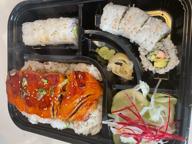 Order Bento Box Salmon Teriyaki food online from Simply Sushi & Co. store, Northbrook on bringmethat.com