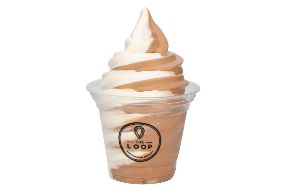 Order Swirl Soft Serve (Vanilla + Chocolate) food online from The Loop: Handcrafted Churros store, Riverside on bringmethat.com