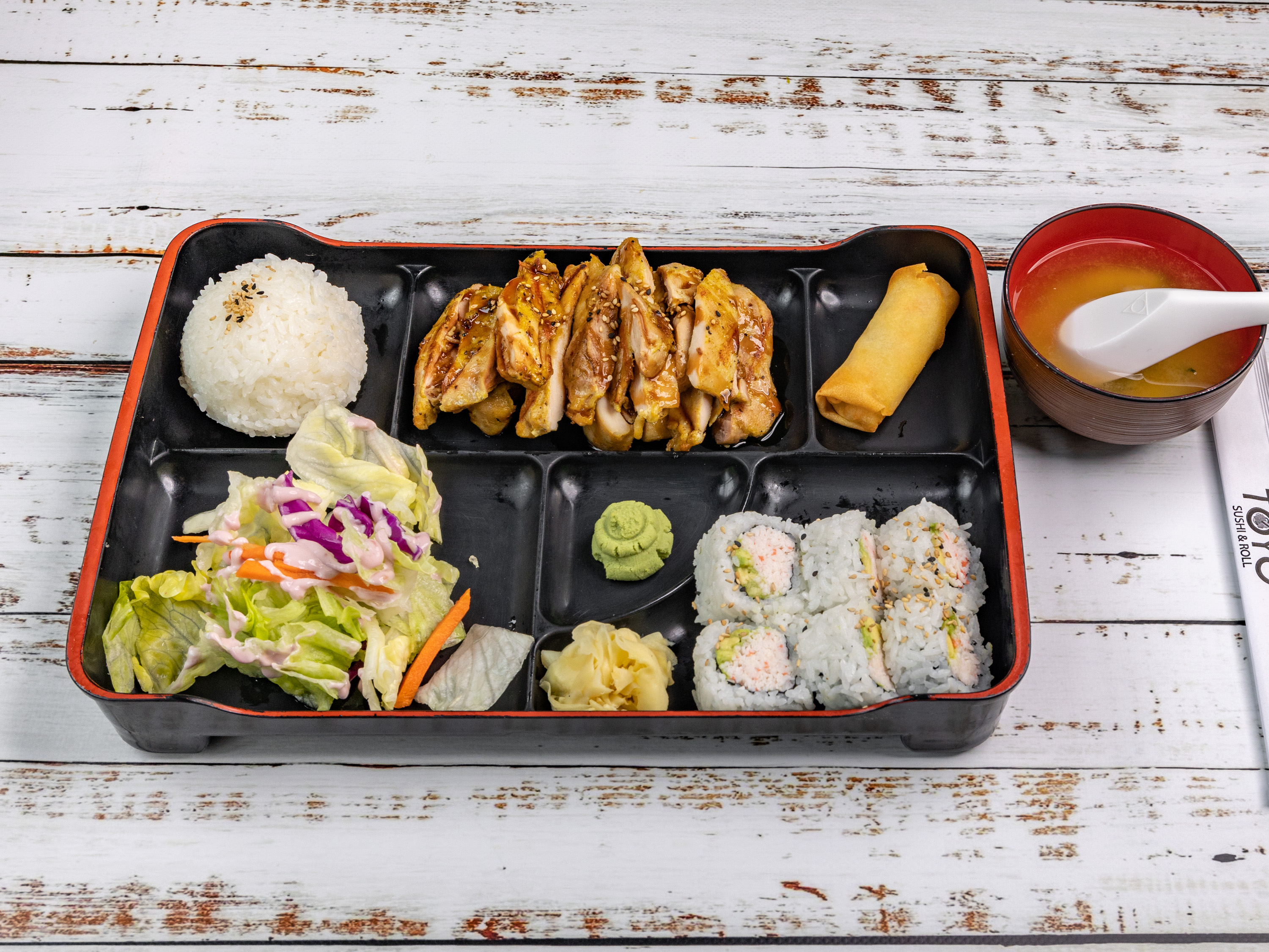 Order 2 Item Bento Combo Special food online from Toyo Sushi & Roll store, Anaheim on bringmethat.com