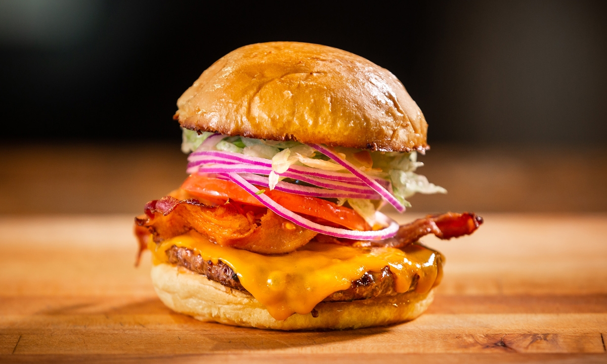 Order Bacon Cheddar Burger food online from Buckhorn Bbq store, Folsom on bringmethat.com