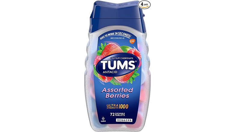 Order Tums Ultra 1000 Tablets Assorted Berries - 72 Ct food online from Red Roof Market store, Lafollette on bringmethat.com