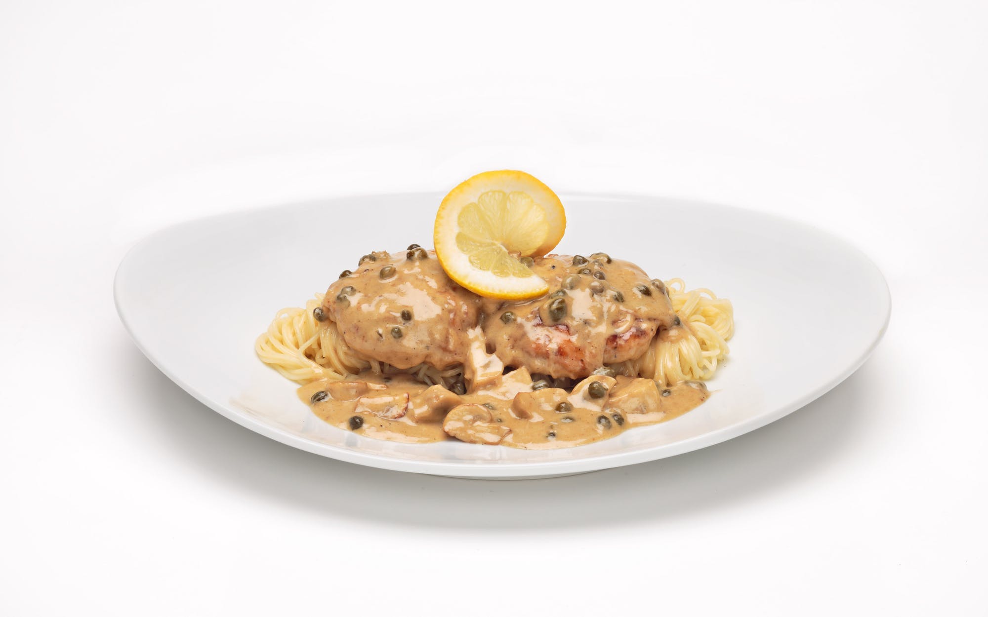 Order Chicken Piccata - Entree food online from Oggi Sports | Brewhouse | Pizza store, Mission Viejo on bringmethat.com