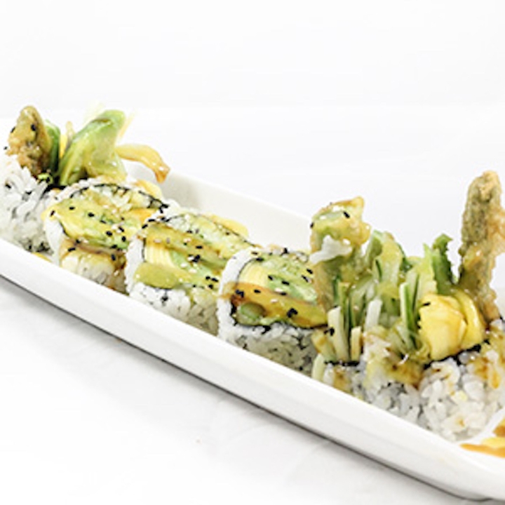 Order AsparagusTEM Roll food online from Sushi Plus store, Redwood City on bringmethat.com