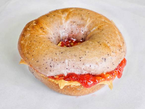 Order Peanut Butter And Jelly - Strawberry Jelly food online from Big Daddy Bagels store, Boulder on bringmethat.com