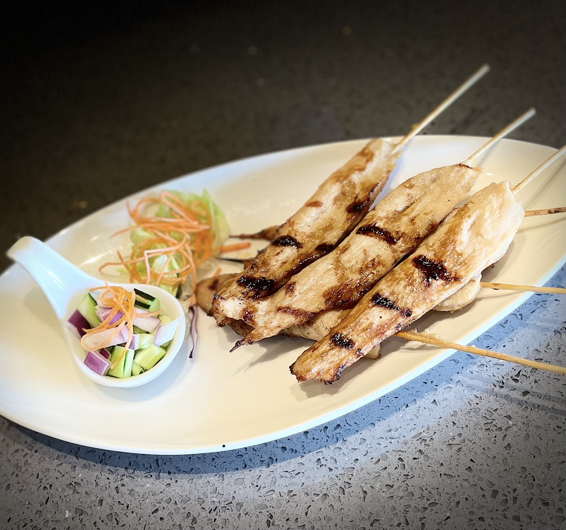 Order Grilled Chicken Skewer ( 5 ) food online from Mango Thai Cuisine store, Plano on bringmethat.com